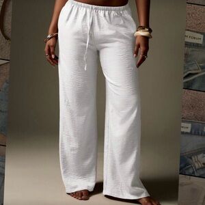 shein white linen pants